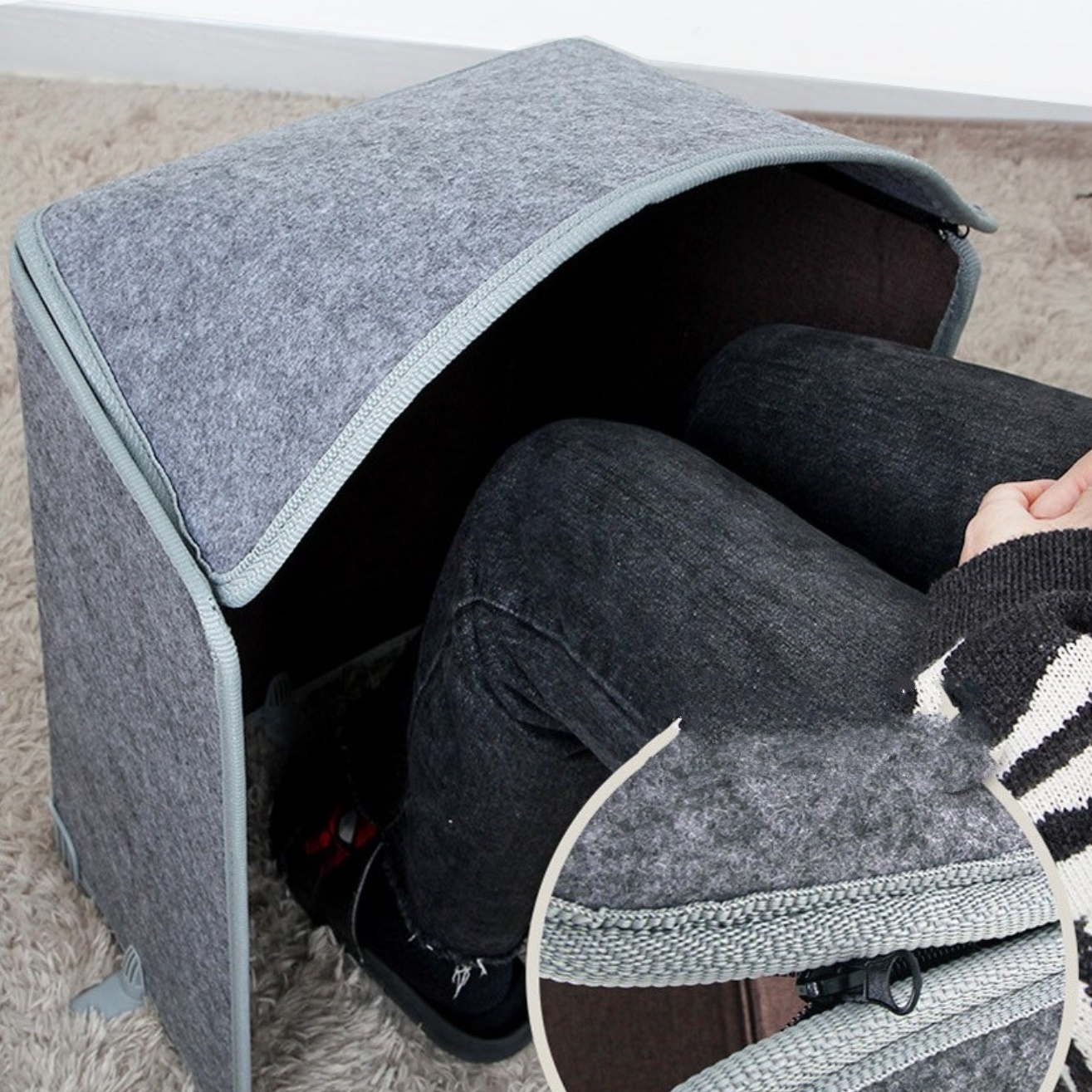 책상 밑 난로 파티션 히터 접이식 히터 사무실 발 히터