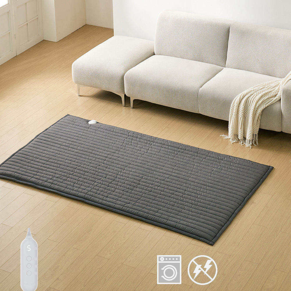 곰표한일 IoT 스마트 탄소매트 전기매트 원격제어 캠핑 가정용 그레이 세탁 킹사이즈