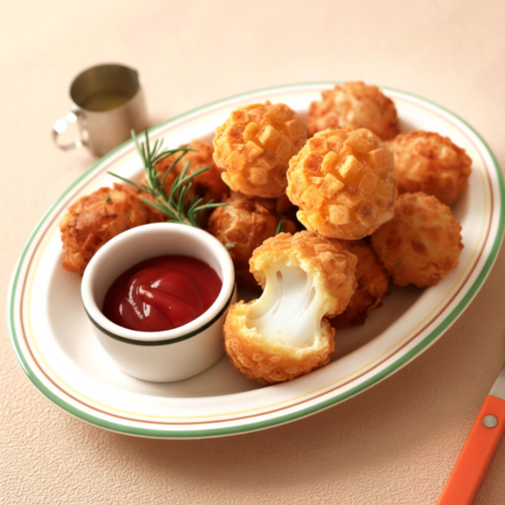 에어프라이어에 구워지는 치즈볼