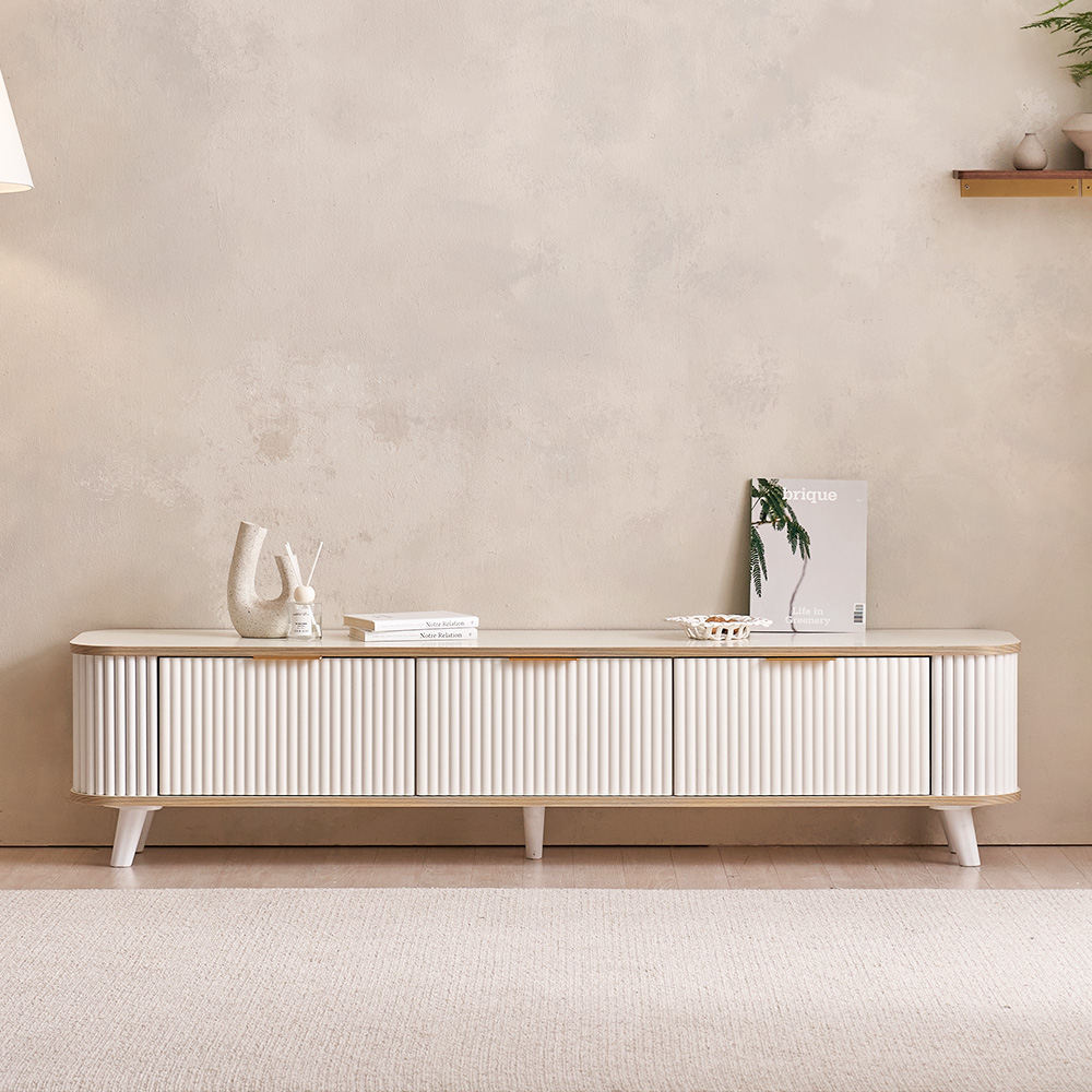 장인가구 마린 템바보드 서랍형 TV 거실장 1800