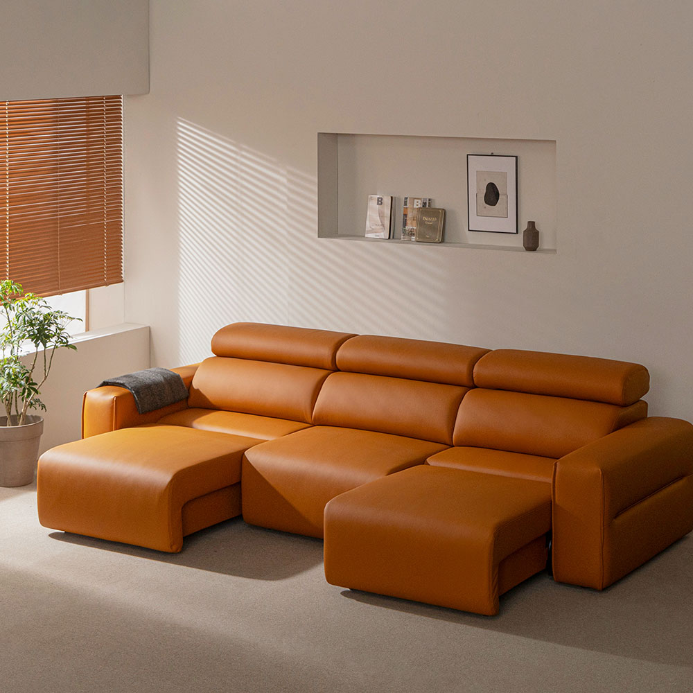 장인가구 조디 수유의자 전동 슬라이딩 확장형 1인용 리클라이너 가죽 소파 독서 수면의자