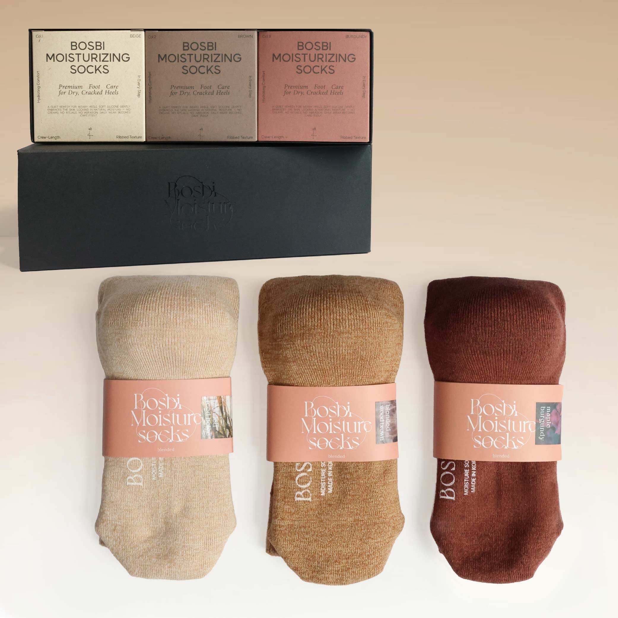 [GIFT BOX 3SET] 블렌디드 보습양말 3켤레 선물세트 - 상세 이미지 2