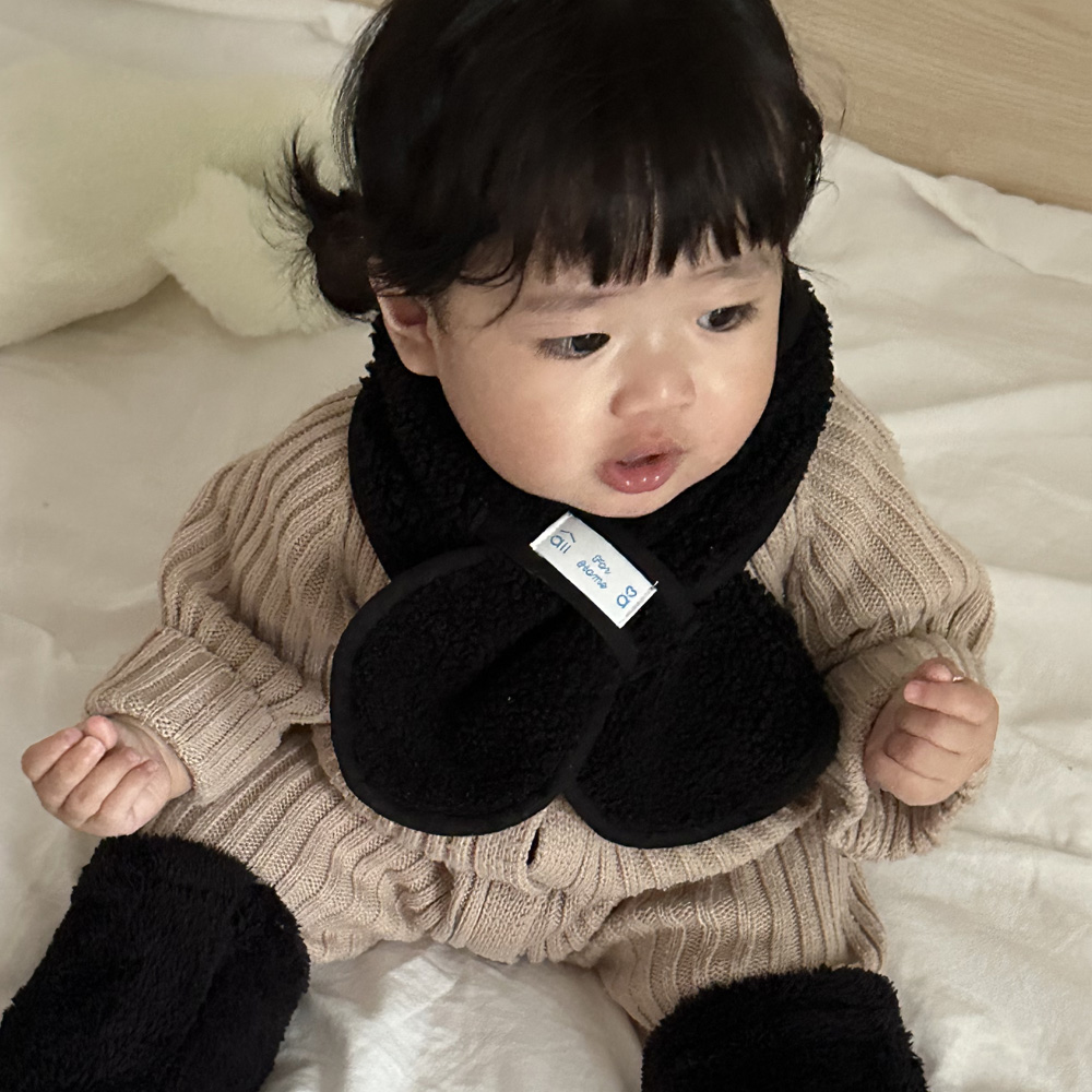 올포홈 포근 양털 아기 목도리 유아 넥워머 아동 머플러 겨울 끼우는목도리