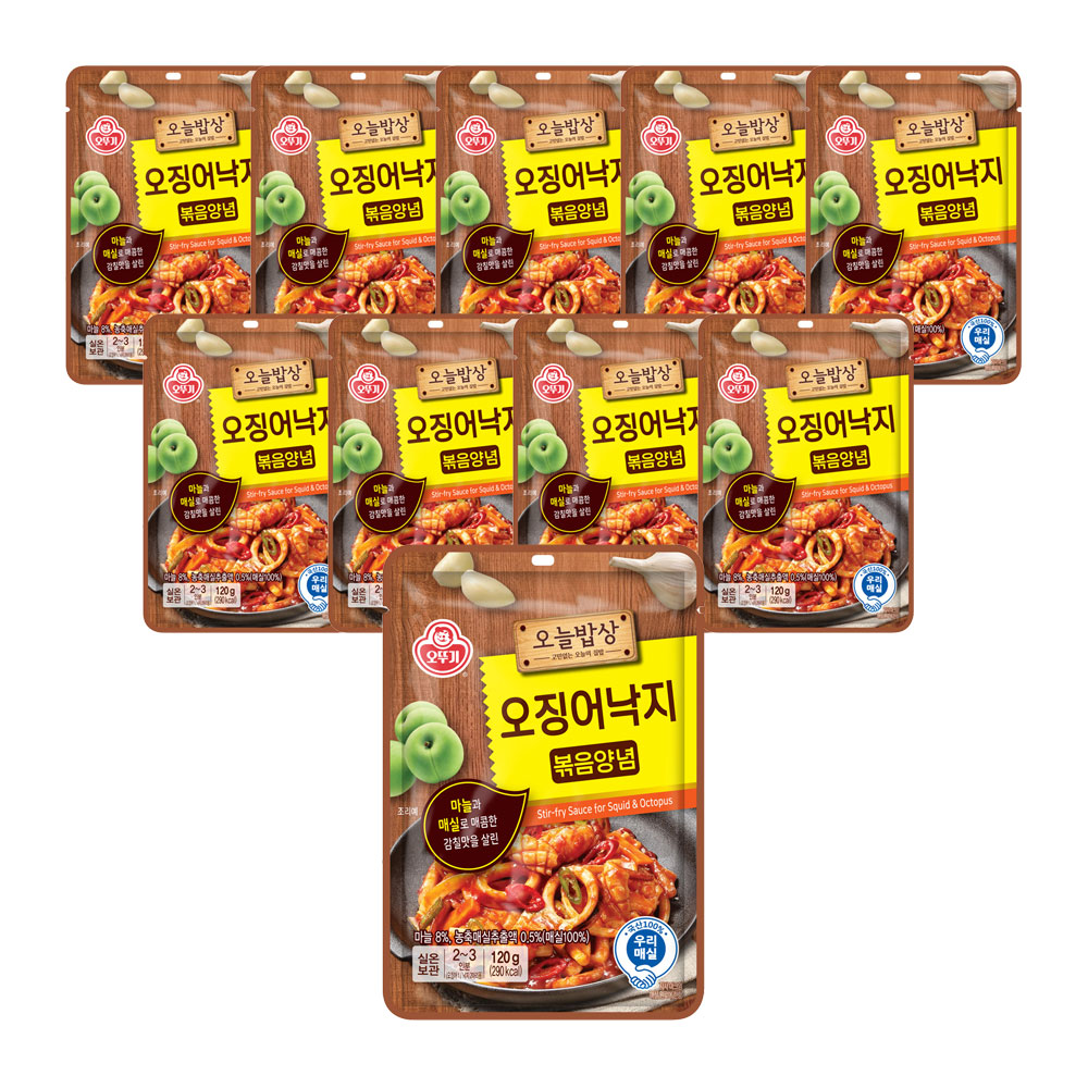 오뚜기 오늘밥상 오징어낙지볶음양념 120g, 10개 - 상품 이미지