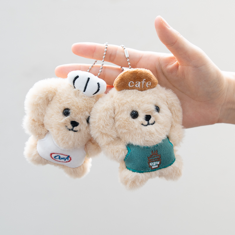 요리하는 강아지 인형 키링 요리사 바리스타 가방고리 열쇠고리 - 상세 이미지 3
