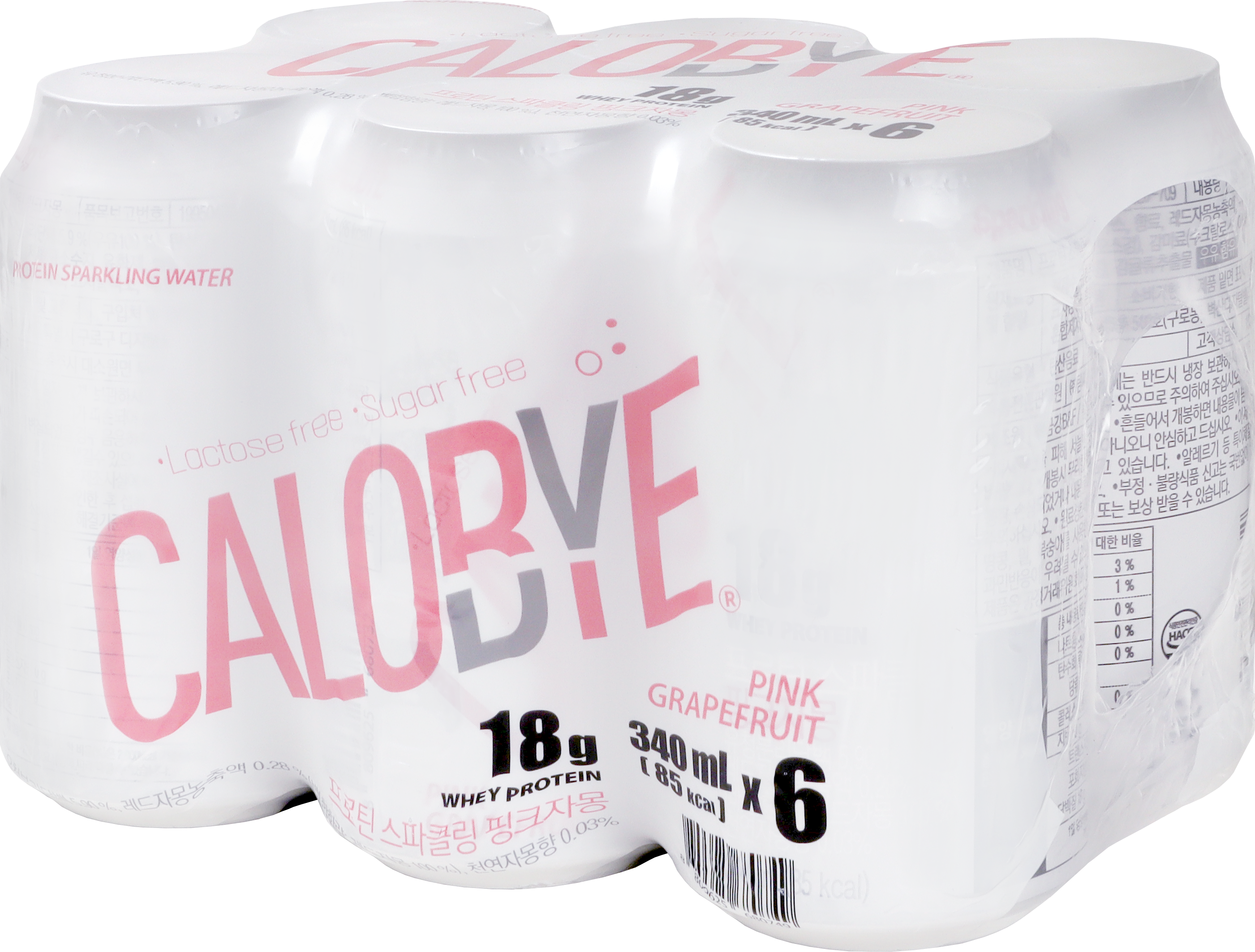 칼로바이 프로틴 스파클링 단백질 보충제 무설탕 탄산음료 핑크자몽, 340ml, 24개 이미지 2