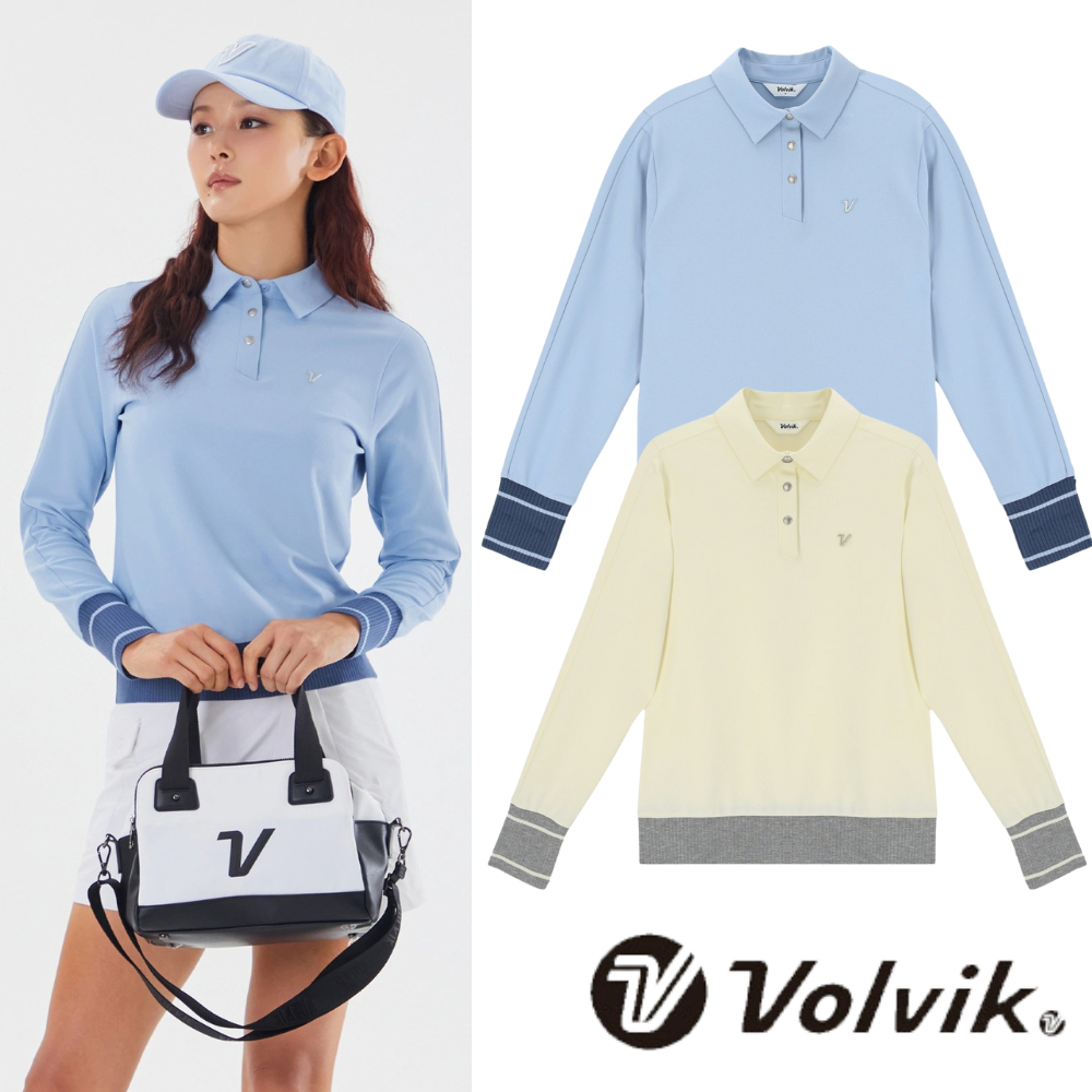 볼빅 골프웨어 여성골프웨어 여성 골프 긴팔 티셔츠 카라 긴팔티 간절기 가을 겨울 상의 VLTSP901 - 상품 이미지