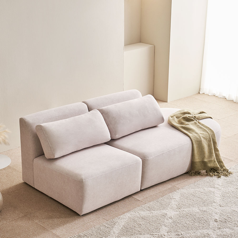 바스포르 몽글 아쿠아텍스 이지클린 조야 패브릭 3인 소파 (라운지+1인모듈)