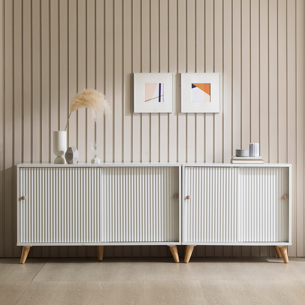 장인가구 비에토 TV 템바보드 높은 다이 슬라이딩 티비장 수납 선반 거실장 장식장 800