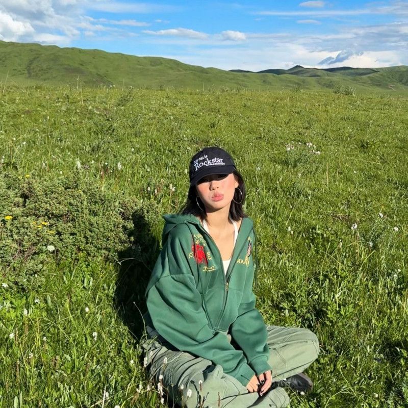 여성용 순면 후드 집업 편안한 착용감의 얇은 벨벳 스타일 자수 프린트 데일리룩 활용도 높은 가을 패션 아이템 - 상세 이미지 4