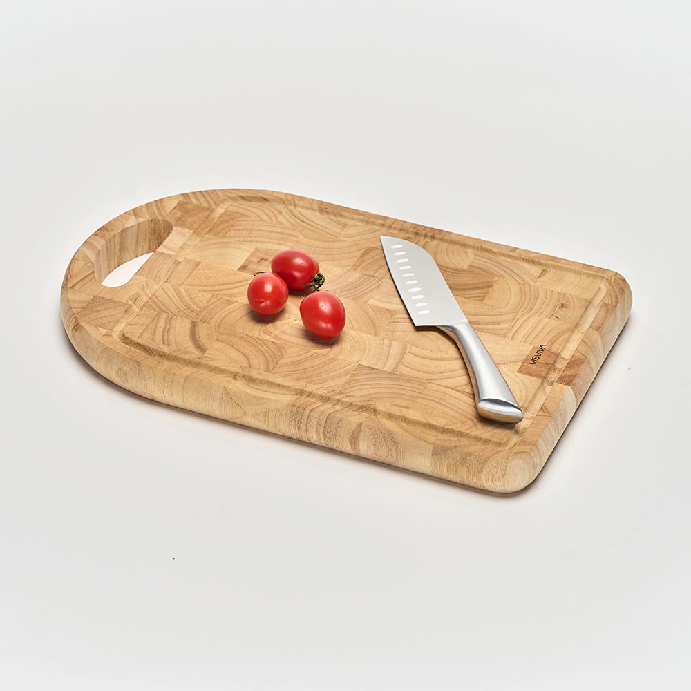 고무나무 홈파티 플레이팅 원목 카빙 도마 39cm - 상품 이미지