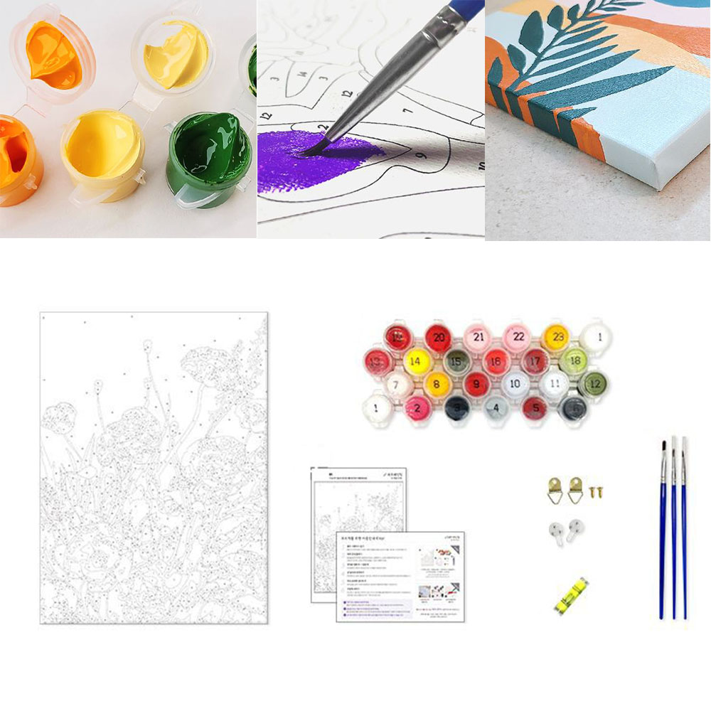 캔버스 diy 유화그리기세트 실내 취미 그림 도안 색칠