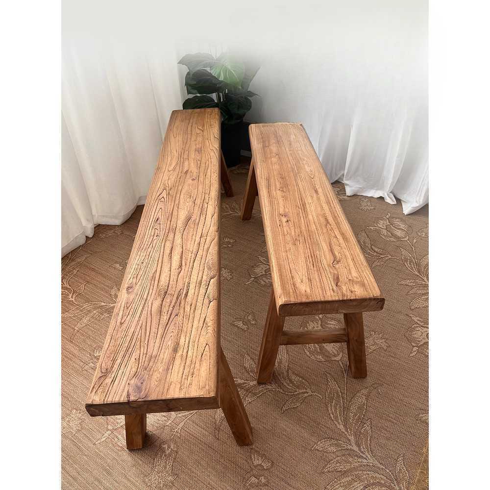 고재 벤치 빈티지 스타일 정원 야외 원목 인테리어 100x26x45cm - 상세 이미지 2