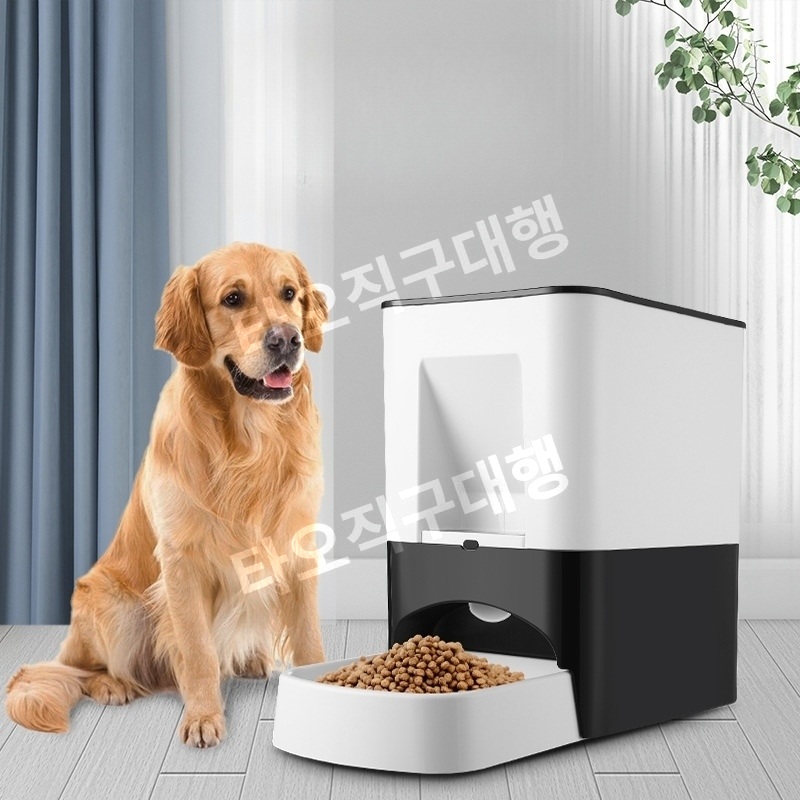 대형견자동급식기 사료 고양이 배식기 사료기계 대용량 반려견 타이머 공급기 강아지 - 상품 이미지