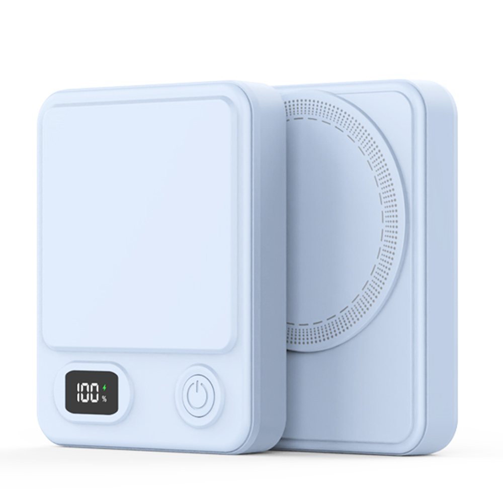 뉴클 미니닷 미니 맥세이프 보조배터리 5000mAh, 라이트블루 - 상품 이미지