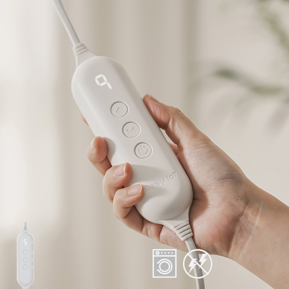 곰표한일 IoT 스마트 탄소매트 전기매트 원격제어 캠핑 가정용 그레이 세탁 킹사이즈