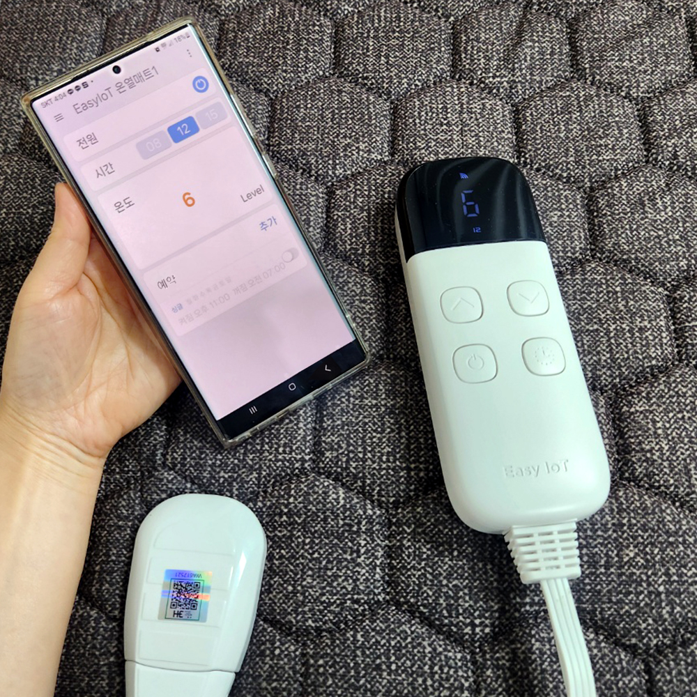 (2026년형 5세대) 한일온열기 IOT 원격조절 전기 온열매트 탄소 카본 매트 전기요 장판 침대용 1인용 싱글