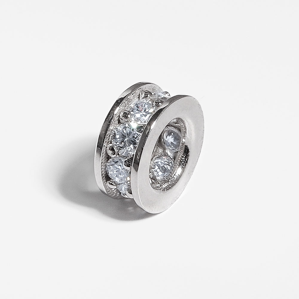 2.5mm 천연 다이아 아모르 원형 링 펜던트 원통 메달 - 상세 이미지 5