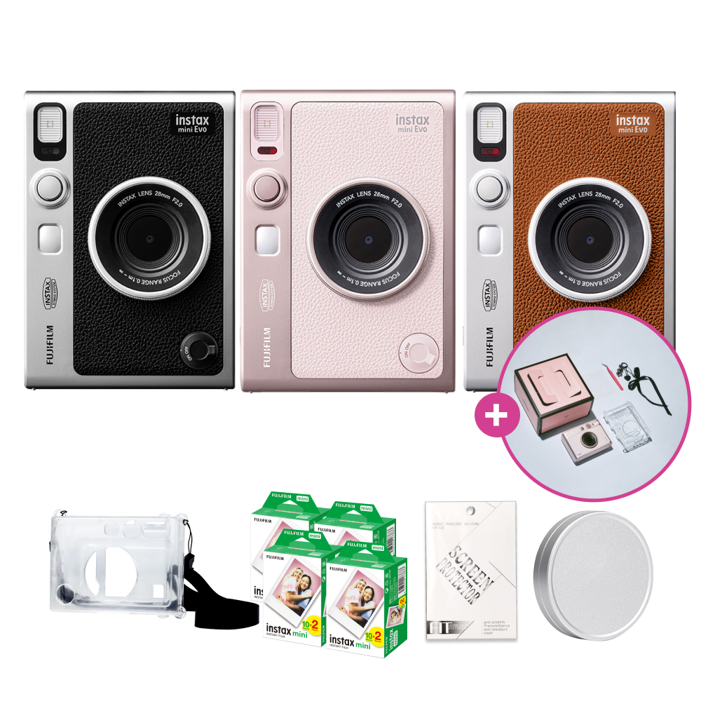 인스탁스 미니에보 EVO 하이브리드 카메라+투명케이스+필름80장+선물SET