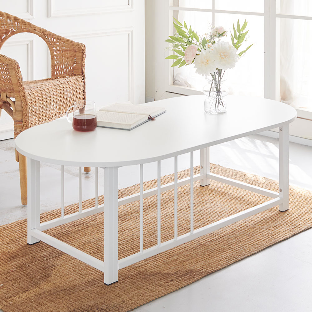 호머 라운드 좌식 테이블 거실 밥상 소파 식탁 커피 좌탁 타원형 1200