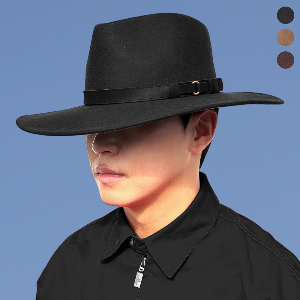 60cm 빅사이즈 그림 울 페도라 롱 긴 챙 대두 중절모 남자 여자 모자 - 상품 이미지