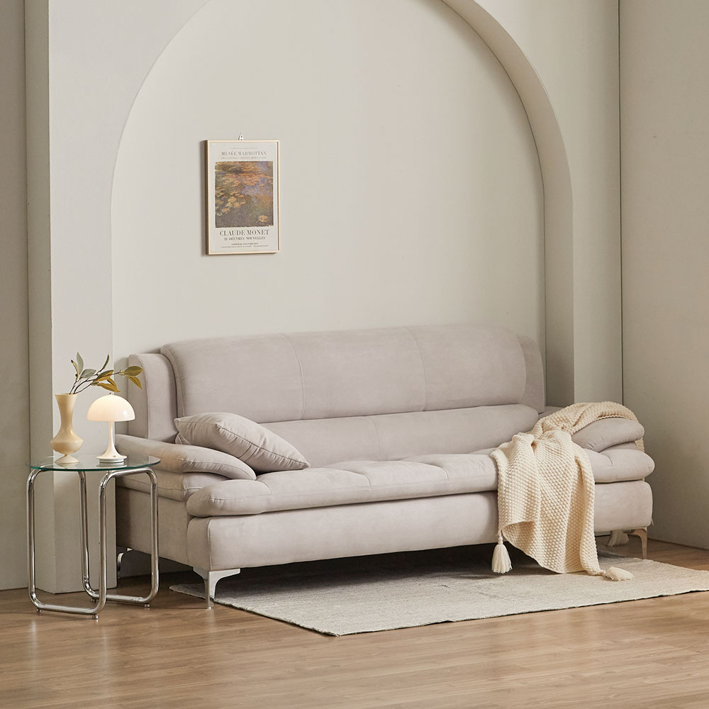 장인가구 콤마 푹신한 아쿠아 패브릭 좌식 예쁜 거실 카페 미니 소파 2인