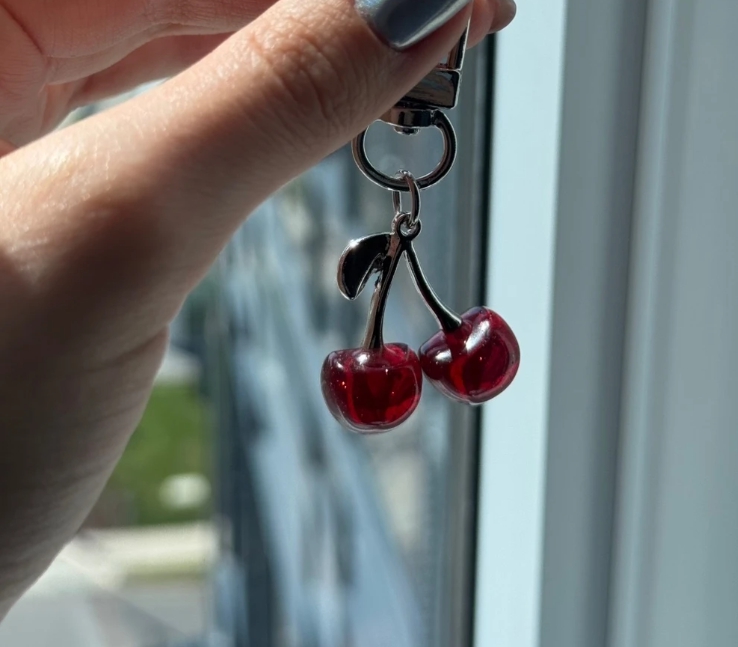 미니 체리키링 실버 mini cherry bag charm - 상세 이미지 4