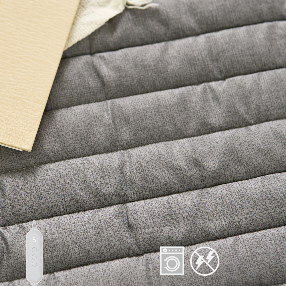 곰표한일 IoT 스마트 탄소매트 전기매트 원격제어 캠핑 가정용 그레이 세탁 킹사이즈