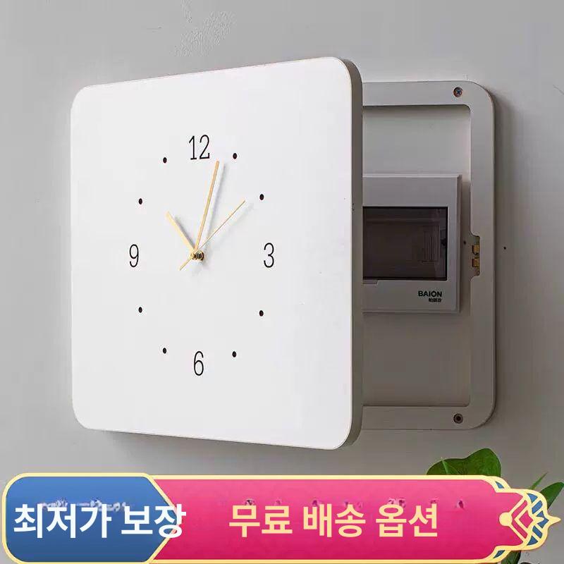 원목 모던한 두꺼비집커버 월클락 가로길이 배전반 액자 인터폰 벽시계 여닫이 두꺼비집가리개 내추럴우드 35x25 - 상세 이미지 2
