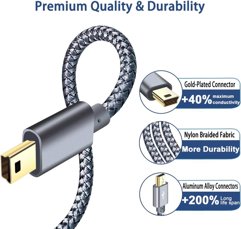 다크베이 USB 2.0 미니5핀 외장하드 카메라 하이패스 케이블 0.3m 상품 이미지
