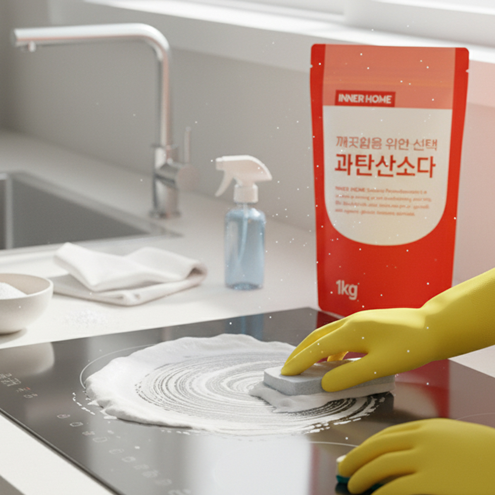 이너홈 무첨가 친환경 과탄산소다 1kgx3개 찬물세탁 표백제 얼룩 곰팡이 제거 - 상세 이미지 3