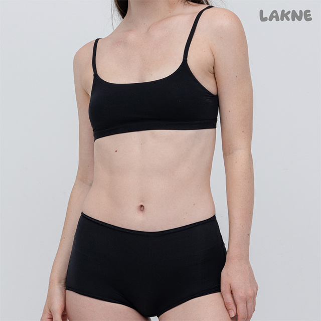 스쿱넥 브라렛 팬티 세트 속옷 심리스 브래지어 노와이어 수면브라 카일리 브라 - 상품 이미지