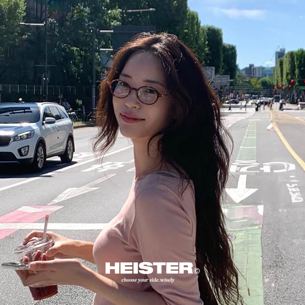 하이스터 델비 Delvey DEM 레오파드 뿔테 티타늄 콤비 가벼운 코받침 오벌 안경테 이미지 6