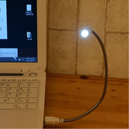 노트북 밤샘 야간작업 휘어지는 휴대용 USB 꽂이 LED 라이트