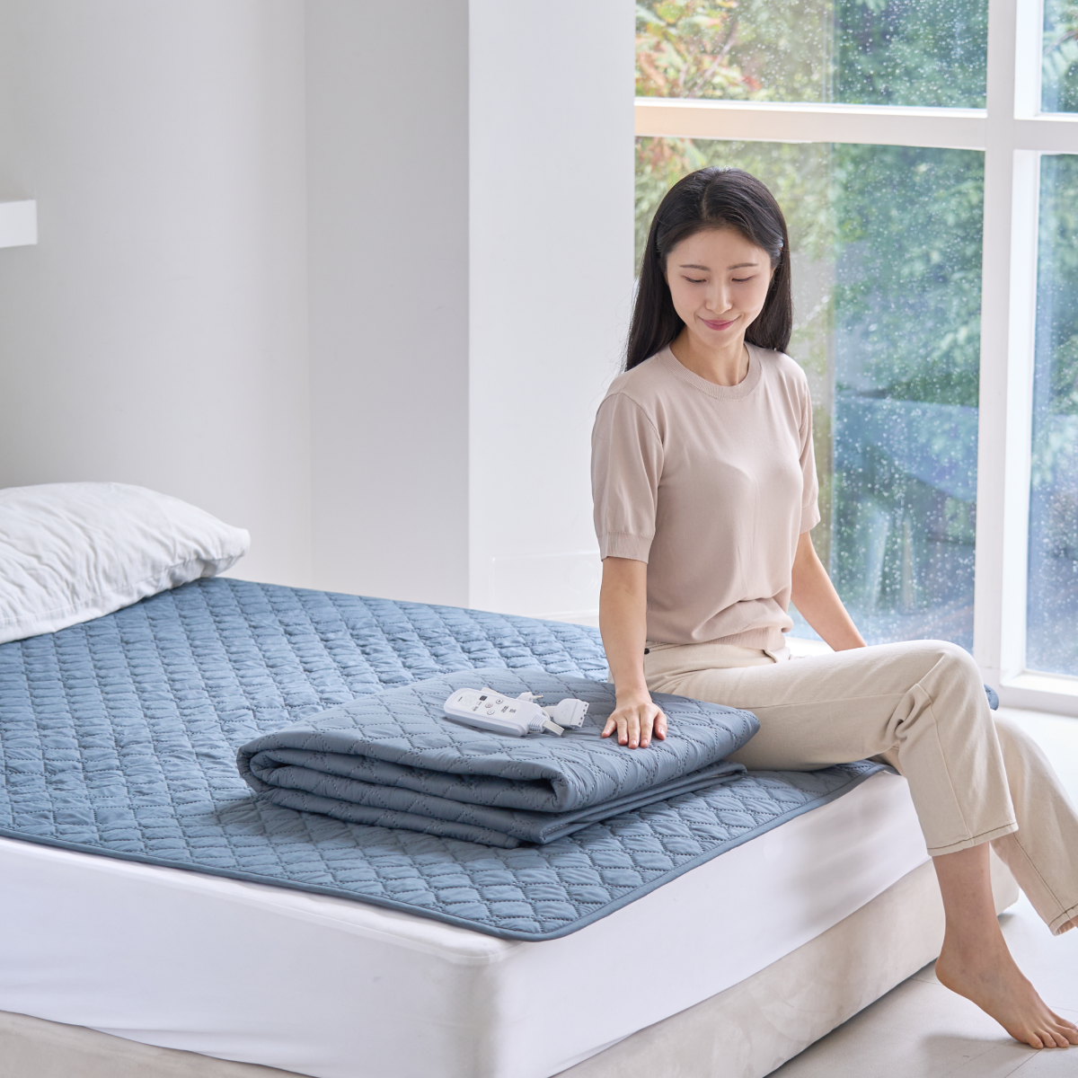 한경희 EMF 전자파 차단 워셔블 온도조절 탄소매트 전기장판