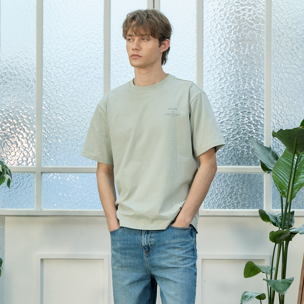 면 20수 레귤러핏 레터링 그래픽 반팔티 - 상세 이미지 2