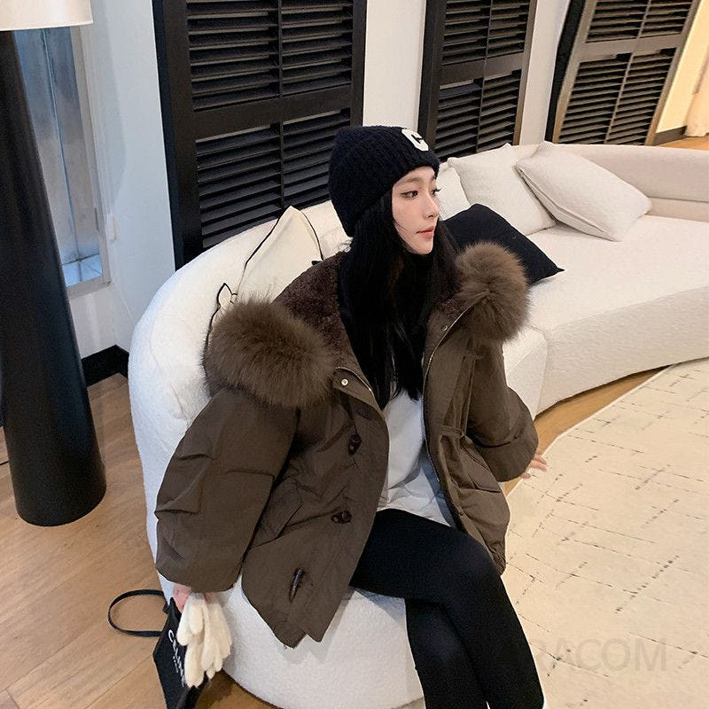 여성 겨울 코튼 후드 파카