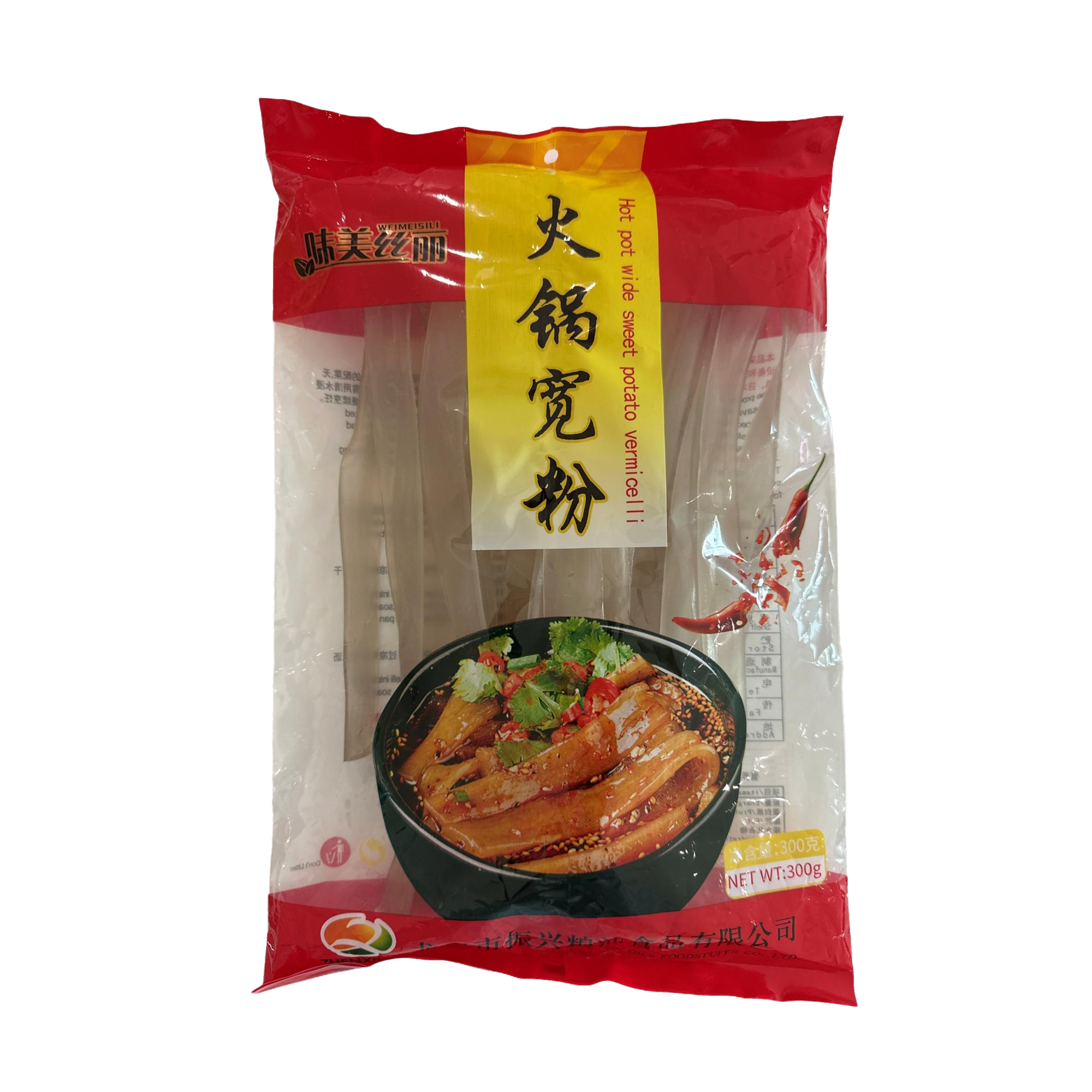 롱커우진싱 중국 마라탕 훠거 넓은 당면(고구마전분 84% 함유) 300g, 1개 - 상품 이미지
