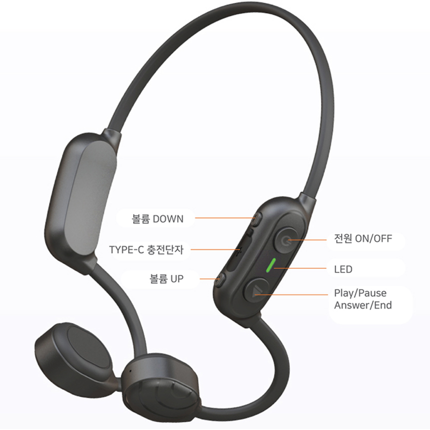 아남 골전도 넥밴드 블루투스 이어셋 BT-BONE pro - 상세 이미지 5