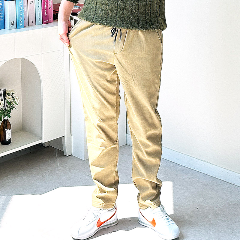 남자 겨울 퍼 본딩 온장고 기모 밴드 바지 - 상품 이미지