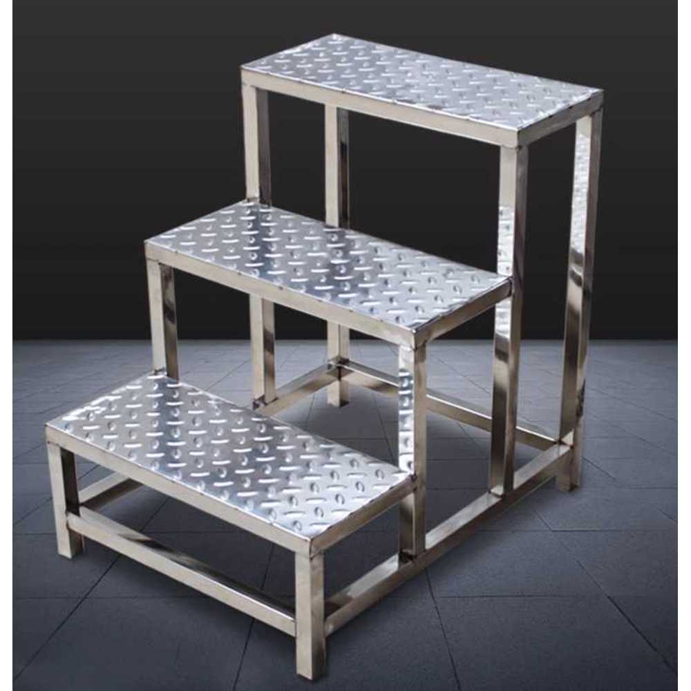 알루미늄 계단 사다리 실내외 겸용 안전 발판 창고 3단 사다리 + 60x62cm 스틸 - 상세 이미지 4
