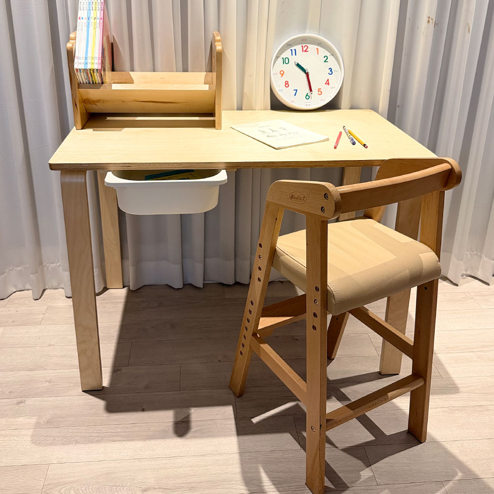 토리 자작나무 원목 서랍있는 식탁다리 감성 테이블 (100x55x70cm) 이미지 7