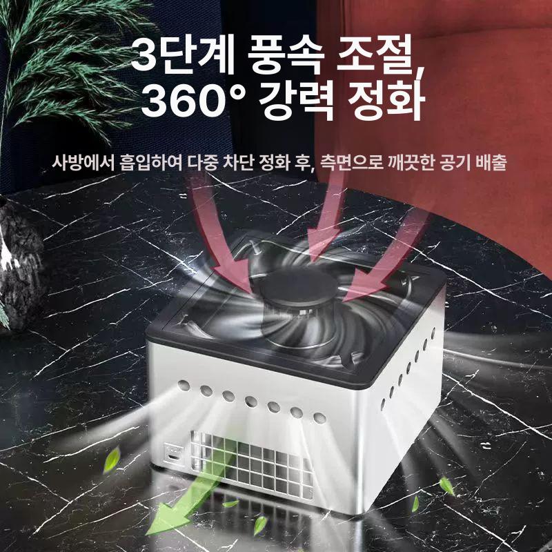 실내 흡연 부스 공기정화 제연기 담배연기 야외 휴게소 실외 간이 가정용 구역 밀폐형 라운드세라믹블랙기본모델 - 상세 이미지 2