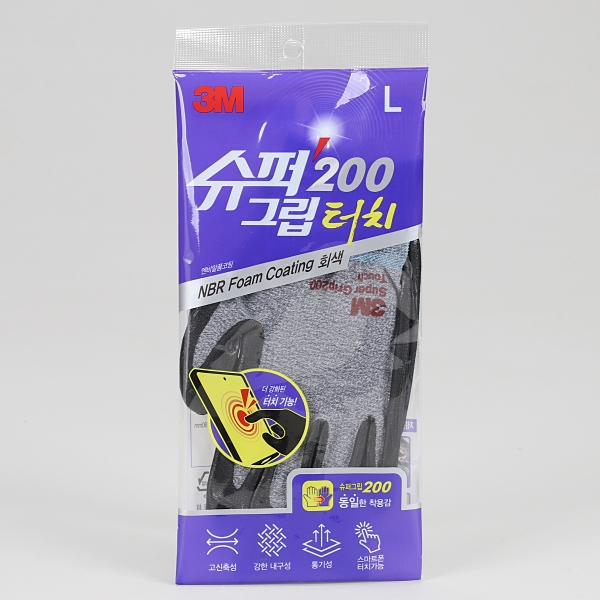 3M 슈퍼그립200터치 다용도 스마트폰터치 강화 장갑 S(소형), 5켤레 - 상세 이미지 3