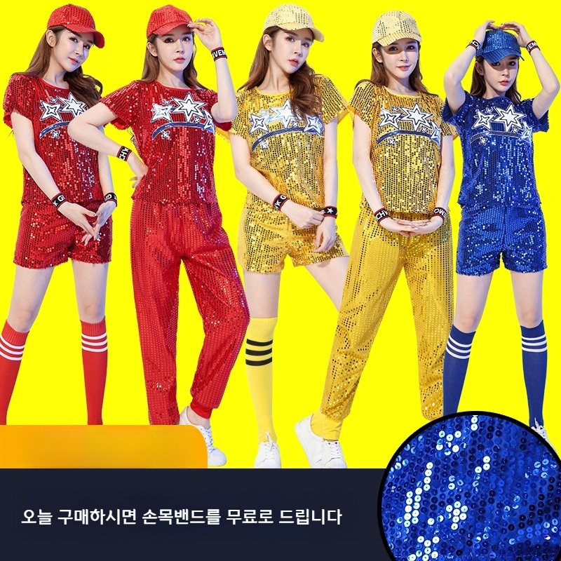 트로트 고고 난타의상 단체복 무대의상 고고장구 여성 행사 공연 난타복 - 상세 이미지 4