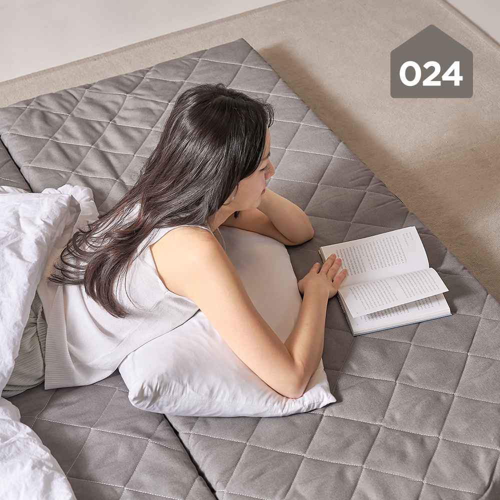 024홈 미니멀 푹신한 손잡이 3단 접이식 토퍼 매트리스 8cm 슈퍼싱글 - 상세 이미지 4