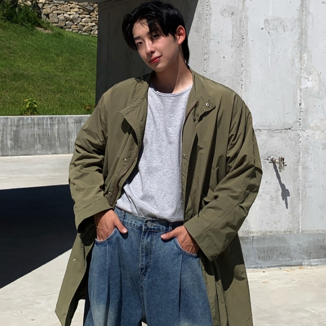 남자 데세 루즈 오버핏 봄 가을 간절기 롱 야상 자켓 이미지 6