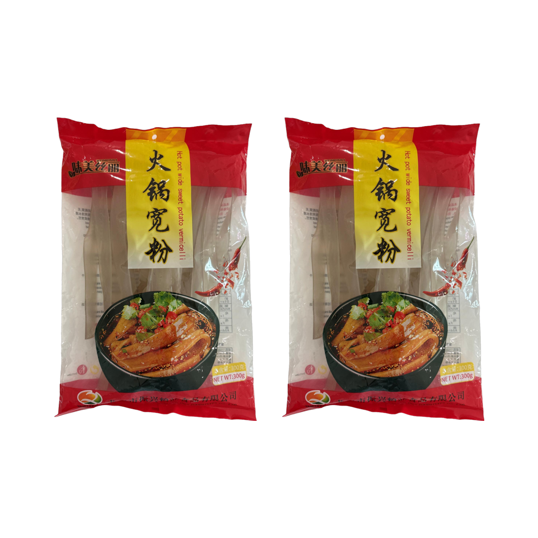 롱커우진싱 중국 마라탕 훠거 넓은 당면(고구마전분 84% 함유) 300g, 2개 - 상품 이미지
