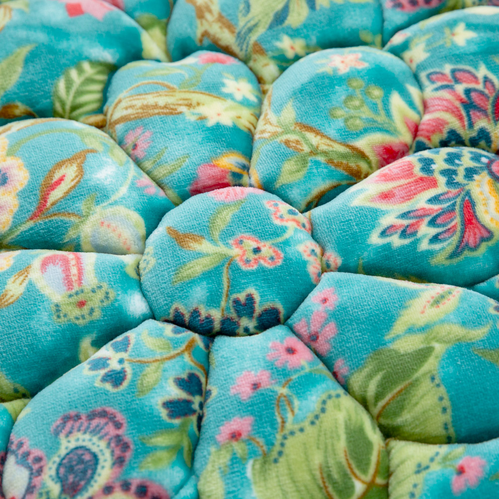 바세티 사계절 쿠션 극세사 블루, 1인용 사각