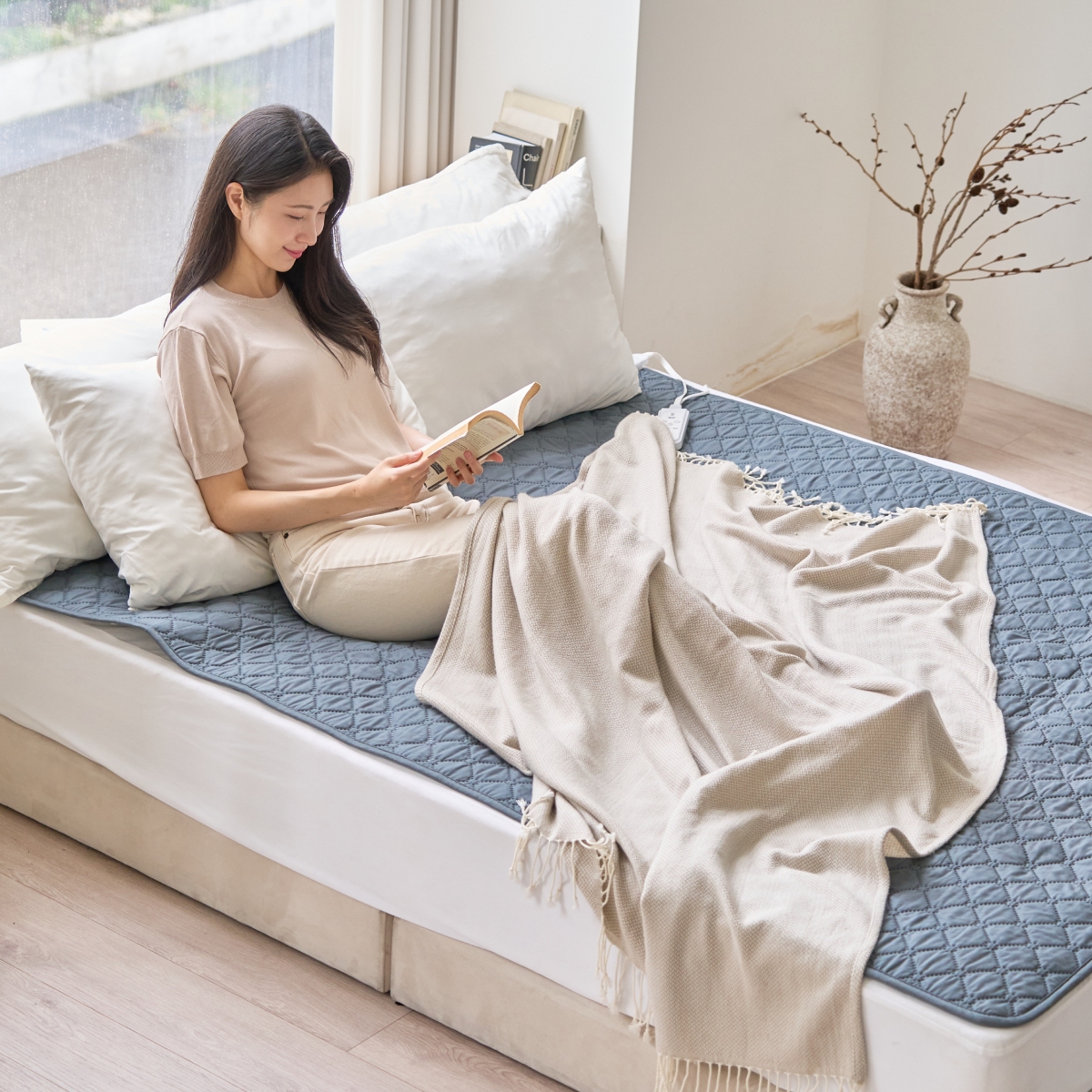 한경희 EMF 전자파 차단 워셔블 온도조절 탄소매트 전기장판